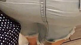 In skirtshouse, clara gets fucked while wearing her skirt and jeans in a casual homemade scene