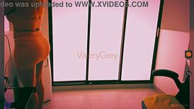 omg sexy latina valerygrey fingering wet shaved pussy