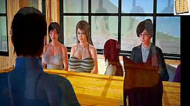 My new family 101 with brunette and redhead characters in hentai style