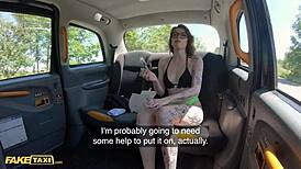 why does the cute canadian strip in the fake taxi?