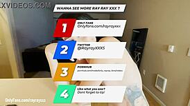 Ray Ray XXX fucks and sucks dildo with footjob