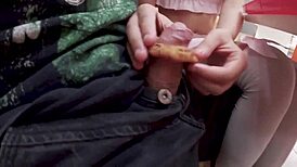 Teen Fuck Doll Bent Over for Intense POV Doggystyle Cum in Public