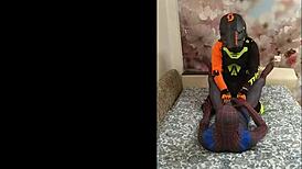 Spiderman in spandex fucks biker in gay encounter