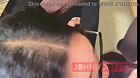 hot japanese wife lina nakamura invites husband's friend john coffee to office for interracial big cock fun