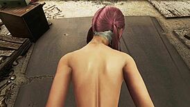 Fallout 4 Dark Desires: Pink Haired Babe Bound and Roughly Assfucked!