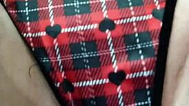 Trying on new panties in the anime world