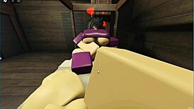 Roblox Slut Bent Over and Pounded Hard in Cabin