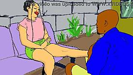 Why is the African nailcutter so horny? He craves big black cocks and foot worship in this gay hentai fetish.