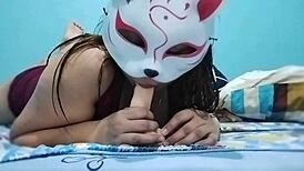 i wet-haired filipina chubby girl suckin dildo in maroon dress, teasin with fat toys and blowjob fantasy