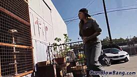 Tattooed Babe Sucks Black Cocks in Blowbang