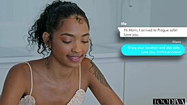 A hot Latina gets a romantic interracial encounter at home
