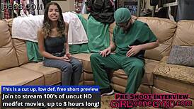 aria nicole bound and fucked on exam table by doctor tampa after hours at girlsgonegynocom