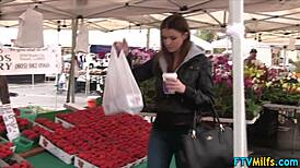 Watch this busty milf toy her pussy in POV