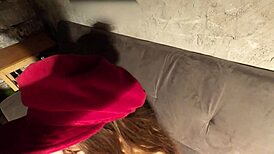 Fucking Paris model with glasses after photo shoot, including blowjob and french kissing