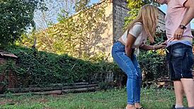 My neigbor sux my dik on my land, deepthroat n all.