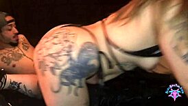 Beautiful Brunette Milf Sucks Huge Cock in Leather Bikini 😍