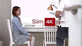 Nicole Murkovski Learns Flexibility in Teen Lesson Ending with Hot Doggy Creampie