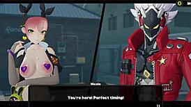 Completing a partnership with Nicole in Zenless Zone Zero featuring Gumi in 3D cartoon style