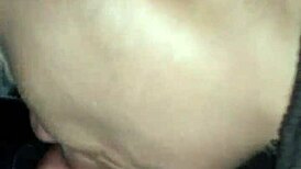 I can’t believe it, I sucked his dick and swallowed every drop in the car. It was so sloppy!