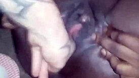 A pregnant black teen masturbates and shows her wet pussy in good quality video