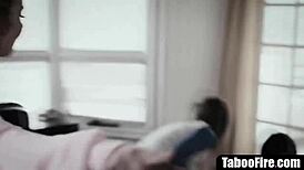 Lesbo Stepdaughter Fucks Stepmom And Her Bf To Prove She's Gay