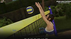 Busty Babe In Public College Shower Game