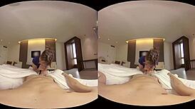 My roommate in the dorm leads to virtualrealporn fun