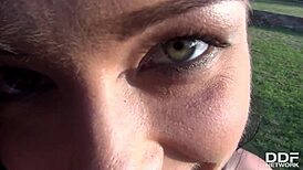 super hot french teen anna siline sucks big cock pov