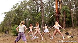 Australian bbw enjoys yoga retreat with masturbation and fingering