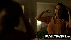 Stepsister Adriana Chechik and Abigail Mac Share Sensual Tribbing After Breakup