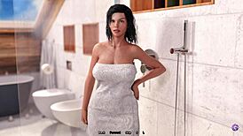 Horny stepbro walks in on busty stepsister shower cumshot