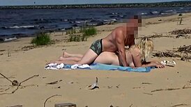 Ever Seen a Big-Ass Mommy Nailed in Every Hole on a Public Beach?