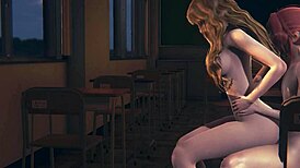 hentai uncensored 3d hermi gets fucked with creampie at university in japanese asian manga anime game porn