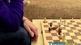 Smart gay Jasper Robinson barebacked by chess-playing twink.