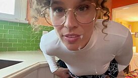 Stepmom bangs stepson hard after school