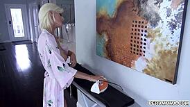 hot stepmom bends over for doggystyle sucking