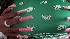 Joi instructs jerking off while fucking her big ass and tits in doggystyle till cum