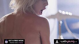 Jane Wilde And Jessie Saint Have A Sleepover With Petite Bodies And Small Tits.