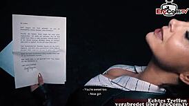 Milf with Big Tits Picked Up in Nylons on Street