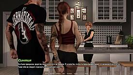 in the hellcat lounge, a teen with big nipples and pierced tits encounters a monster cock friend for intense sex