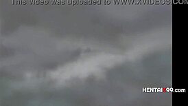 These girls crash into scissoring for hardcore threesome fun