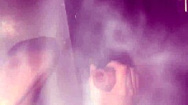 My cuck watches me cum hard on another dick at swing bar, condom broke!