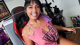 soraya and richard castro in intimate close-up rough slapping spitting cum on hairless pussy 😏