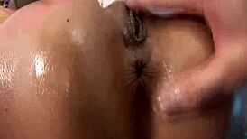 So this babe got a full hand deep in her pussy. It’s wild with oiled deepthroat action!