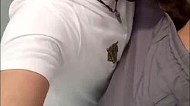 Entering The Metro Bathroom Stall Where A Guy Expresses Interest - Complete Full Red