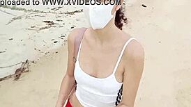 I enjoy solo masturbation in a public beach spot