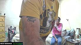 Marianna Sucks Hot Cum Deep Into Her Mouth During Feeding Time