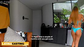 Latina Casting - Sexy Webcam Model Goes Hardcore in Porn Debut