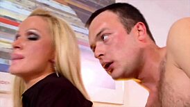 Blonde Sharon Pink Rides Monster Cock!