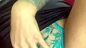 Russian pornstar Monika Fox posing with big tits in sexy lingerie backstage